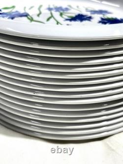 Vintage Melamine Cole & Mason Blue Cornflower England Dinnerware 90 Pieces