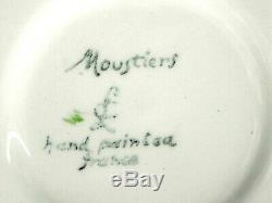 Vintage Moustiers by LONGCHAMP (France) Hand Painted Dinner Plate 10 1/4