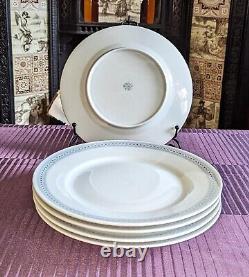 Vintage Richard Ginori White & Sky-Blue Dinner Plate Set of 5