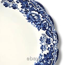 Vintage Ridgway Staffordshire Marlborough Dinner Plates Cobalt Blue Set of (4)