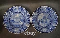 Vintage Set of 12 Wedgwood Blue COLUMBIA UNIVERSITY Dinner Plates