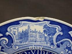Vintage Set of 12 Wedgwood Blue COLUMBIA UNIVERSITY Dinner Plates
