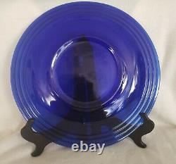 Vintage Set of 4 Cobalt Blue Bormioli Rocco Forum Saphir Dinner Plates 10 3/8