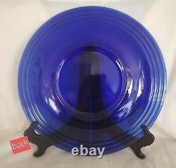 Vintage Set of 4 Cobalt Blue Bormioli Rocco Forum Saphir Dinner Plates 10 3/8