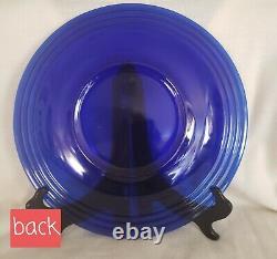 Vintage Set of 4 Cobalt Blue Bormioli Rocco Forum Saphir Dinner Plates 10 3/8