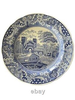 Vintage Spode Blue Room Col Set Of 6 Traditions Porcelain Plates 10 1/2 And Box