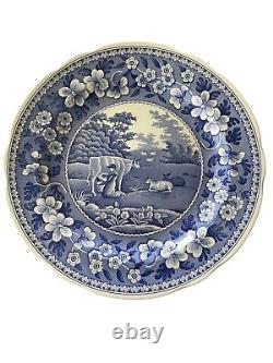 Vintage Spode Blue Room Col Set Of 6 Traditions Porcelain Plates 10 1/2 And Box