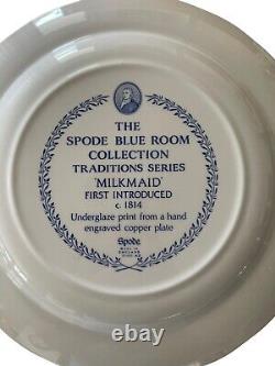 Vintage Spode Blue Room Col Set Of 6 Traditions Porcelain Plates 10 1/2 And Box