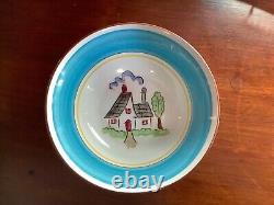 Vintage Stangl Kiddieware Dinner Set Blue Humpty Dumpty First Ed. 1962