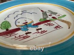 Vintage Stangl Kiddieware Dinner Set Blue Humpty Dumpty First Ed. 1962