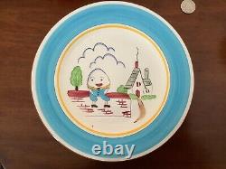 Vintage Stangl Kiddieware Dinner Set Blue Humpty Dumpty First Ed. 1962