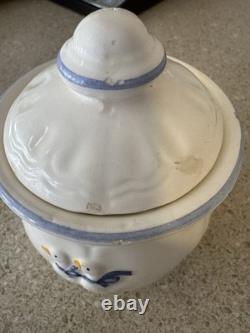 Vintage Stoneware Moonlight Goose Dish Set Thailand Plates + Canister Set of 4