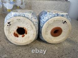 Vintage Stoneware Moonlight Goose Dish Set Thailand Plates + Canister Set of 4