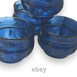 Vintage TIARA CRYSTAL Crown Imperial Blue Cup and plates set of 12 pcs