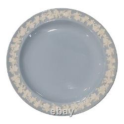 Vintage Wedgwood Etruria Barlaston White On Blue 10 Dinner Plates Set Of 6