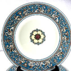 Vintage Wedgwood Florentine Turquoise 10 1/2 Dinner Plate Set of 4 Dragons