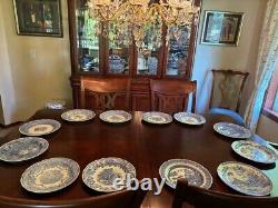 Vintagespode The Blue Room Collection Twelve Victorian Series Dinner Plates#356