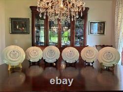 Vintagethe Spode Blue Room Collection Regency Series, Six Plates Set #306
