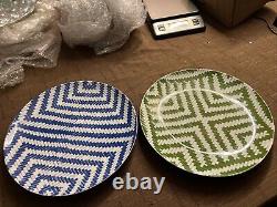 Vista Alegre Olhar Brasil Green & Blue Dinner Plates