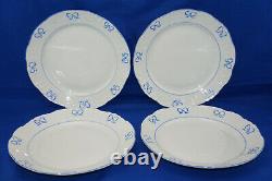 Vista Alegre Ruban Blue (4) Dinner Plates, 10 1/4