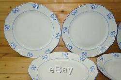 Vista Alegre Ruban Blue (6) Large Dinner Plates, 10 3/8