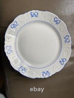 Vista Alegre Ruban Blue Dinner Plate 10 3/8 Excellent