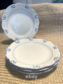 Vista Alegre Ruban Blue Ribbon Dinner Plates Set of 4