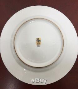 Vtg Bavaria BLACK KNIGHT Cobalt Blue and Gold Rim 10 1/4 Dinner/Cabinet Plate