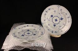 Vtg Bing & Grondahl #325 Porcelain Traditional Blue Lace 10 Dinner Plate x6 Set