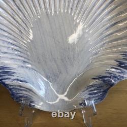 Vtg J Willfred Shell DINNER PLATE 10 Set of 5 Ceramic DEEP BLUE SEA Portugal