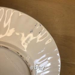 Vtg J Willfred Shell DINNER PLATE 10 Set of 5 Ceramic DEEP BLUE SEA Portugal