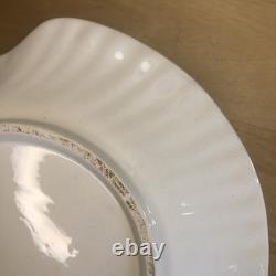 Vtg J Willfred Shell DINNER PLATE 10 Set of 5 Ceramic DEEP BLUE SEA Portugal