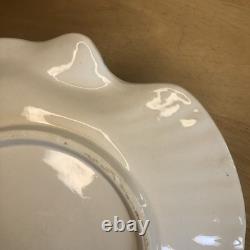 Vtg J Willfred Shell DINNER PLATE 10 Set of 5 Ceramic DEEP BLUE SEA Portugal