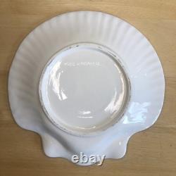 Vtg J Willfred Shell DINNER PLATE 10 Set of 5 Ceramic DEEP BLUE SEA Portugal