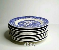 Vtg Large Blue Willow Dinner Plates Willow Ware 9 Royal Ironstone China
