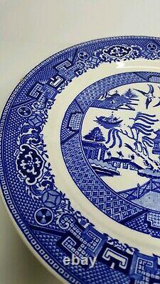 Vtg Large Blue Willow Dinner Plates Willow Ware 9 Royal Ironstone China