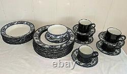 Vtg Lot of Dansk Ceylon Japan, 8 Dinner, 6 Soup, 1 Cereal, 5 Cups, 6 Saucers