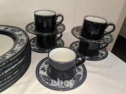 Vtg Lot of Dansk Ceylon Japan, 8 Dinner, 6 Soup, 1 Cereal, 5 Cups, 6 Saucers