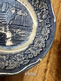 Vtg Set Of Liberty Blue Staffordshire China Historic Colonial Scenes 26 Pcs