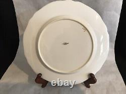 Vtg spode porcelain dinner plate gilt decorated blue with fruit & flowers 1370