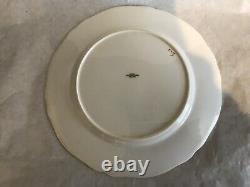 Vtg spode porcelain dinner plate gilt decorated blue with fruit & flowers 1370