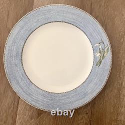 WEDGWOOD Sarah's Garden Snowdrop Blue Dinner Plate 10.75 RARE DISCONTINUED