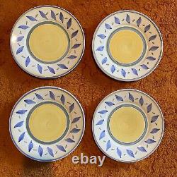 WILLIAMS-SONOMA Tournesol Italy Dinner Plate Set of 4, Blue/Yellow Verge Bands