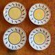 WILLIAMS-SONOMA Tournesol Italy Dinner Plate Set of 4, Blue/Yellow Verge Bands