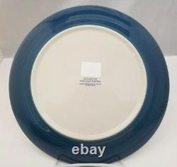 WIlliams Sonoma Lancaster Palampore Dinner Plates Set of 4 Blue Dish Safe 10.5