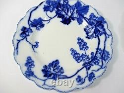 Warwick Johnson Brothers Dinner Plate Set 2 Antique 10 in Leaf Grape Blue #N1