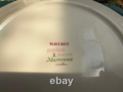 Waverly Garden Room Masterpiece Porcelain Dinner Plate Blue Pink Floral 8 Pc Set
