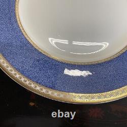 Wedgewood Ulander powder blue & gold porcelain dinner plate