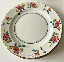 Wedgewood Williamsburg Chinese Flowers 4 Rimmed Soup Plates