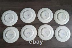 Wedgewood Wistaria Gate Dinner Plate 10 Blue RANDOLPH MACON WOMAN S COLLEGE 8pc